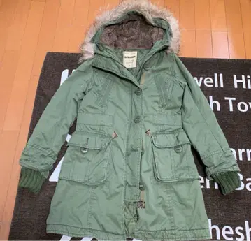 백 넘버 모즈 코트 L 올리브 그린