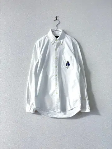 랄프 로렌 폴로베어 자수 옥스퍼드 셔츠 화이트 XS
