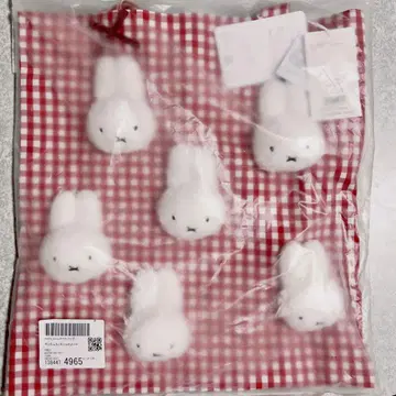 merry jenny 깅엄 복슬복슬 miffy 토트백 레드 빨간색