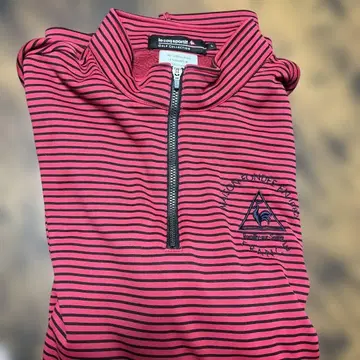 르꼬끄 스포르티브 골프 컬렉션 L 사이즈 빨간색 스트라이프 긴팔