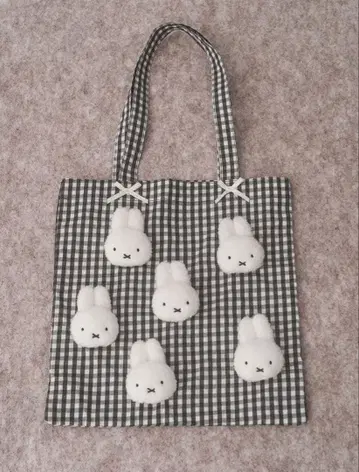 merry jenny 메리제니 깅엄 복슬복슬 miffy 토트백