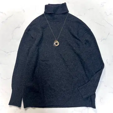 모가 MOGA 터틀넥 캐시미어 혼방 차콜 그레이 사이즈 2