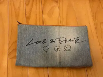 MATATABI 데님 클러치백 LOVE&PEACE