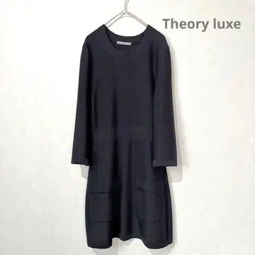 띠어리 럭스 울 니트 원피스 블랙