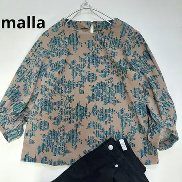 새상품급 malla 마라 꽃무늬 풀오버 5부 소매 상당 38 일본제