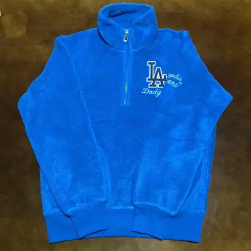 MLB 다저스 하프 지퍼 플리스 블루 파랑 S 사이즈