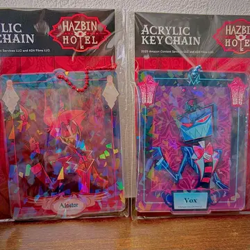 해즈빈 호텔 홀로그램 아크릴 볼체인 알래스터 복스 2점