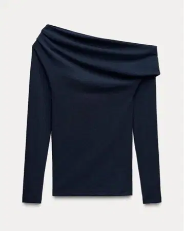 ZARA 소프트 인터락 비대칭 상의 L 사이즈