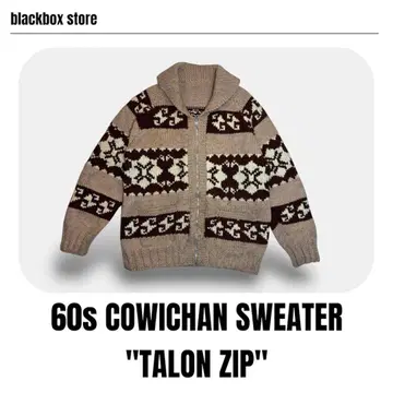 60s COWICHAN SWEATER TALON ZIP 카우친 니트