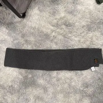 그레이 와플 편직 니트 머플러