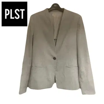 PLST 그레이 노카라 자켓