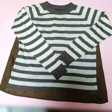 TAKASHIMAYA 캐시미어 스웨터 100% 보더 니트 M 사이즈