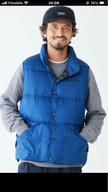 L.L.Bean 다운 베스트 파랑 S 사이즈