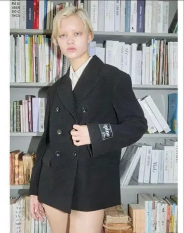 epine label basic jacket Black