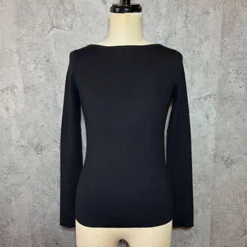 ESTNATION 16 게이지 리브 니트 보트넥 니트