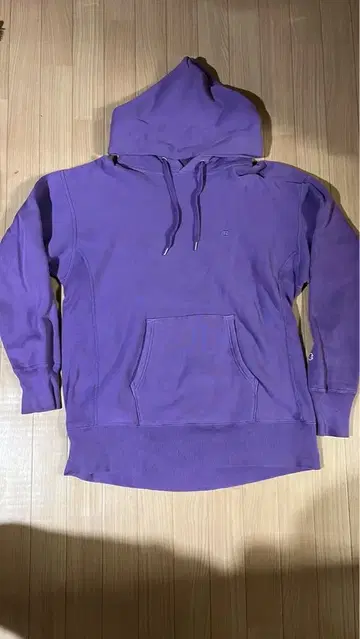 챔피언 리버스 위브 후드티 퍼플