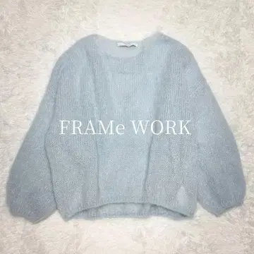 24년 컨디션 최상 FRAMe WORK 모헤어 Mix 로우게이지 니트