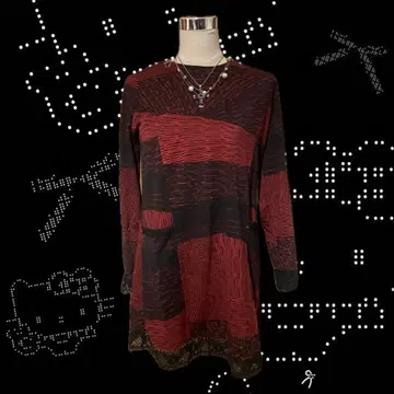 archive 00s 그런지 레이스 롱티 니트 헤이세이 y2k