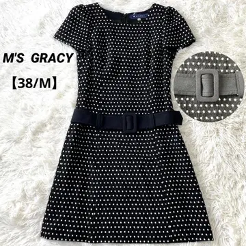 엠즈 그레이시 [ 38/M ] 울 혼방 도트 무늬 원피스