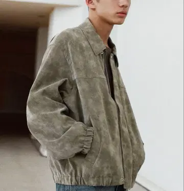 FAUX SUEDE ZIP BLOUSON