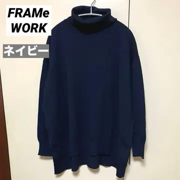 FRAMeWORK 프레임워크 하이 게이지 천축 터틀넥 니트