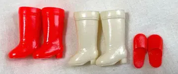 당시물 2세대 리카짱 친구용 타카라제 부츠 2켤레 슬리퍼 TAKARA