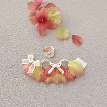 미니어처 인형 의류 플라워 드레스 수국 앤티크 레드