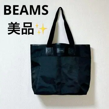 새상품급 [ BEAMS 빔즈 ] 블랙 토트백 대용량 심플