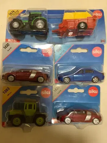 미니어처 카 유럽 탑 브랜드 siku 지크 5개 세트 새상품!