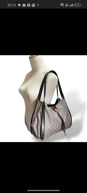 게라르디니 로고 나일론 토트백