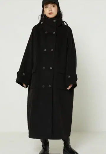 FREAK'S STORE 울 하이넥 코트