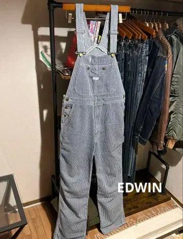 오버롤 EDWIN 빈티지 히코리 80년대 구제 의류 츠나기