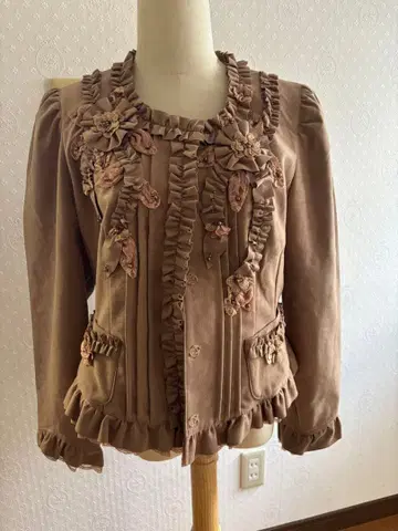 논논도르 non non dorl 므슈 사카키 꽃 프릴 자켓