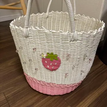 마더 가든 딸기 플라스틱 바스켓 장난감 수납 의류 수납