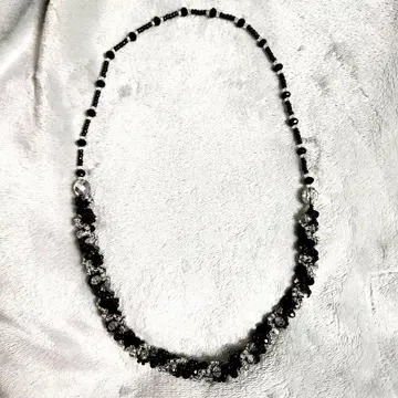 [ 핸드메이드 ] 비즈 목걸이 블랙