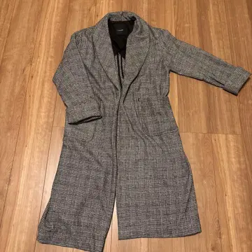 jeanasis 체크 무늬 롱 코트