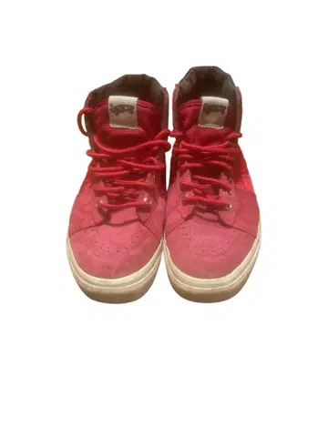 Vans 레드 하이컷 스니커즈
