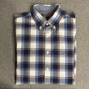 Tommy Hilfiger 체크 무늬 긴팔 버튼 다운 셔츠