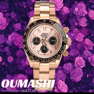 OUMASHI 로즈 골드 크로노그래프 손목시계 vk63