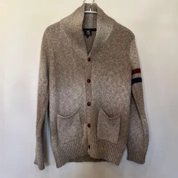 BEAMS HEART 남성용 카라 부착 니트 가디건 M 사이즈