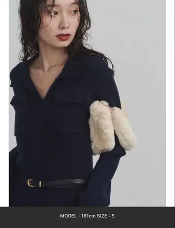 택 포함 새상품 리브 니트 원피스