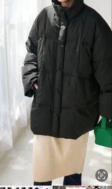 새상품 스탠드 넥 미들 다운 자켓 L 사이즈