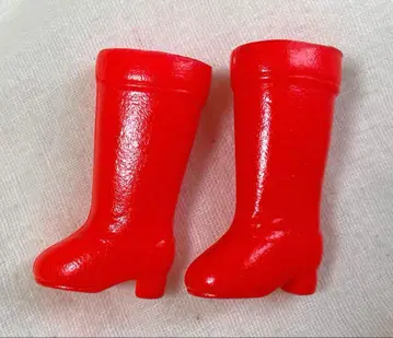 당시물 초대 2대 리카짱 친구용 TAKARA제 부츠 빨간색 TAKARA