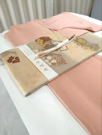 순수 실크 카가 유젠 작가 낙관 이로무지 하나츠몬