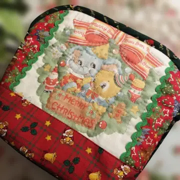 크리스마스 패턴 파우치 핸드메이드