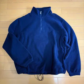 90s LANDS'END 하프 지퍼 플리스 네이비 M USA 제