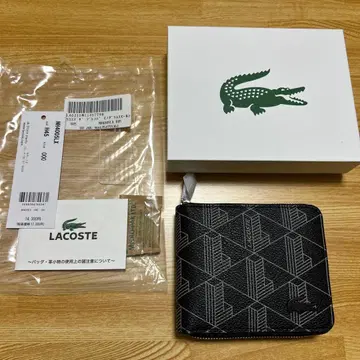 라코스테 이단 접이식 지갑 모노그램
