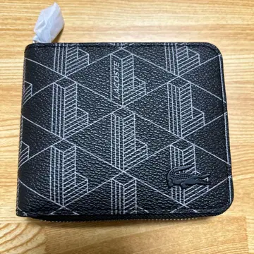 라코스테 이단 접이식 지갑 모노그램