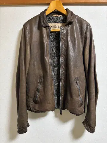 Giorgio Brato 오가닉 에디션 가죽 라이더 자켓