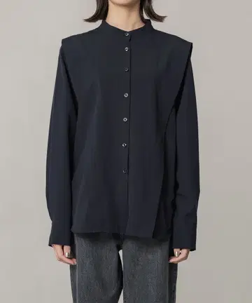 [ 새상품급 ] 퍼블릭 도쿄 숄더 턱 밴드 카라 셔츠